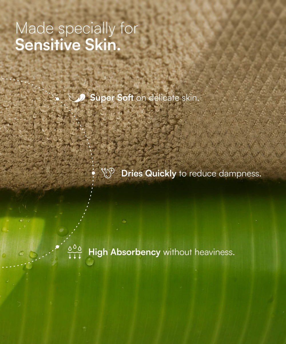 Banana Super Light Weight Terry Towels | 400 GSM | 75 x 150 cm