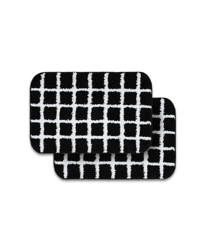 Checkered Bath Mat Pack of 2