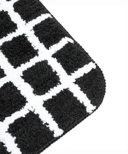 Checkered Bath Mat Pack of 4