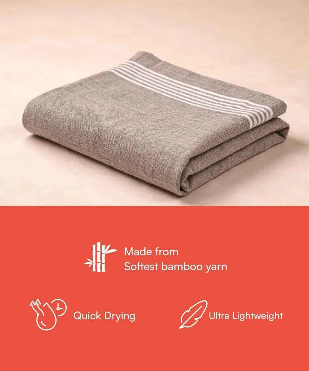 Bamboo Slub Bath Towels | 75 x 150 cm | Pack of 2 - Mens