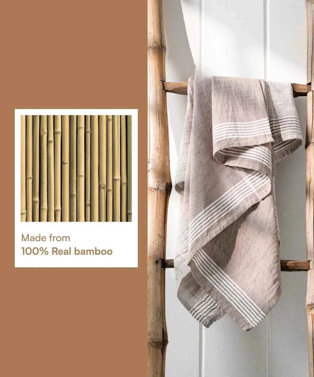 Bamboo Slub Bath Towels | 75 x 150 cm | Pack of 2 - Mens
