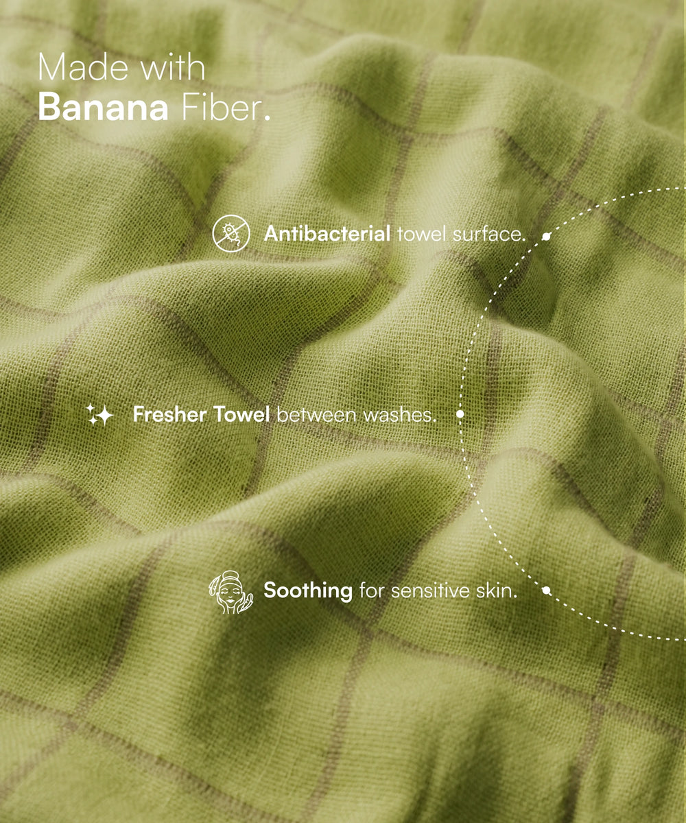 Banana Double Cloth Bath Towel | 330 GSM | 75 x 150 cm