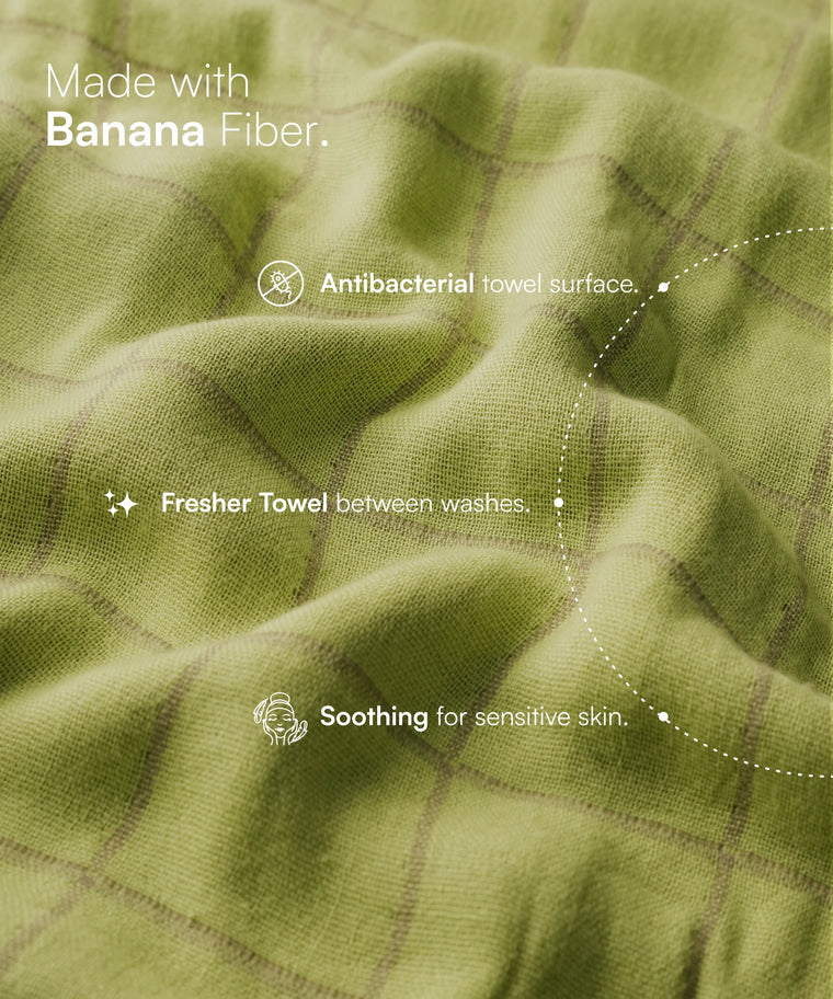 Banana Double Cloth Bath Towel | 330 GSM | 75 x 150 cm