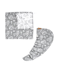 Banana Floral Bath Towel + Hair Towel Combo -Pack of 8