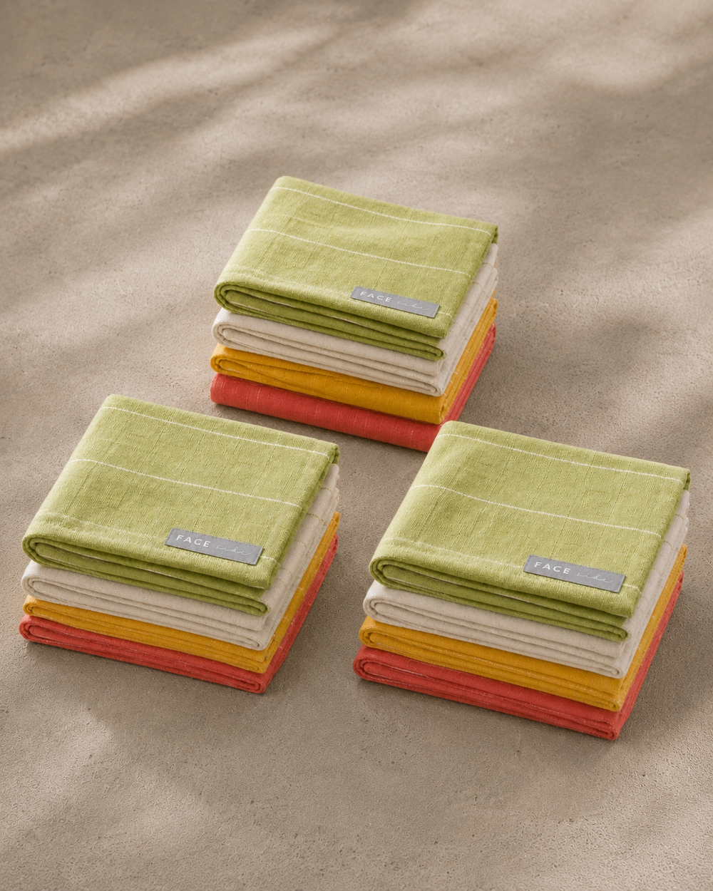 Aluvera Double Cloth Bath Towels | 330 GSM | 75 x 150 cm | Pack of 12