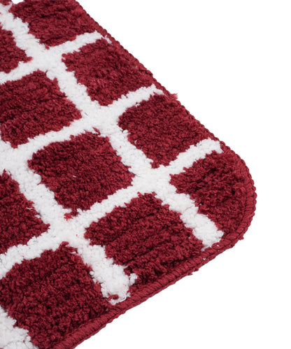 Checkered Bath Mat Pack of 4