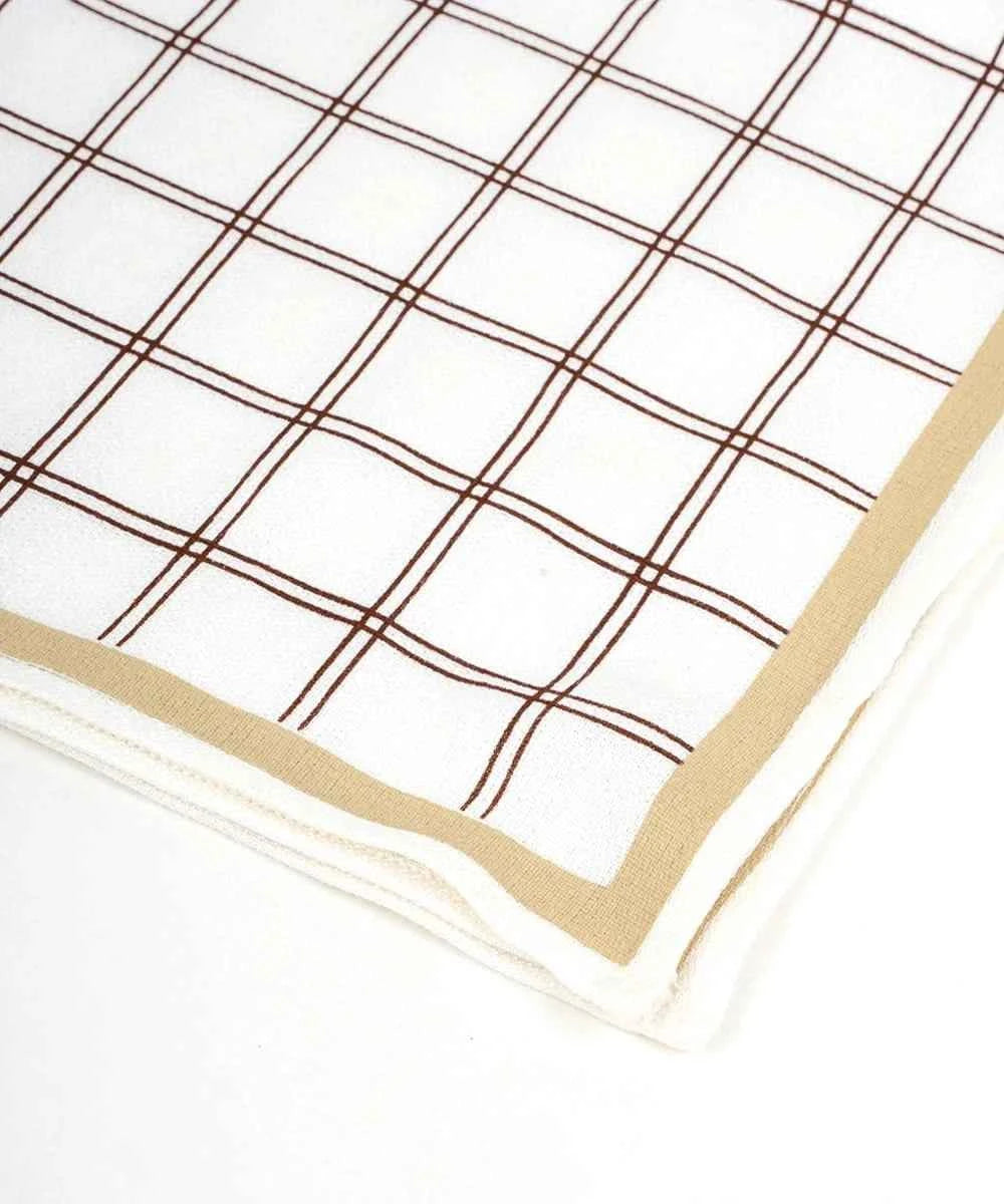 Aluvera Hand kerchief | Chocolate Brown and Honey peach Combo | 40 X 40 cm | Pack of 4