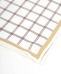 Aluvera Hand kerchief | Chocolate Brown and Honey peach Combo | 40 X 40 cm | Pack of 4