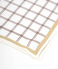 Aluvera Hand kerchief | Chocolate Brown and Frozen Dew combo | 40 X 40 cm | Pack of 4