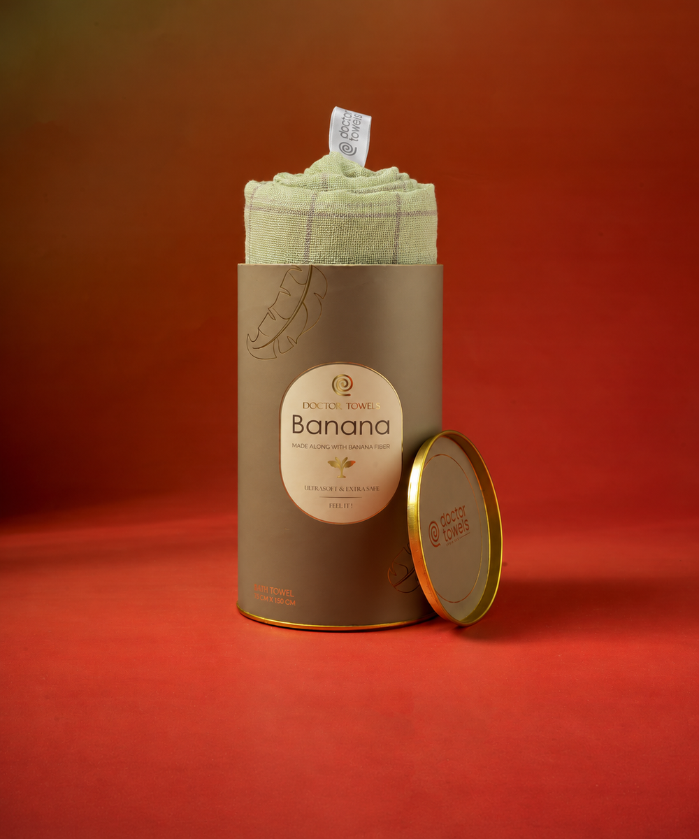 Banana Double Cloth Bath Towel | 75 x 150 cm - Gifting Canister