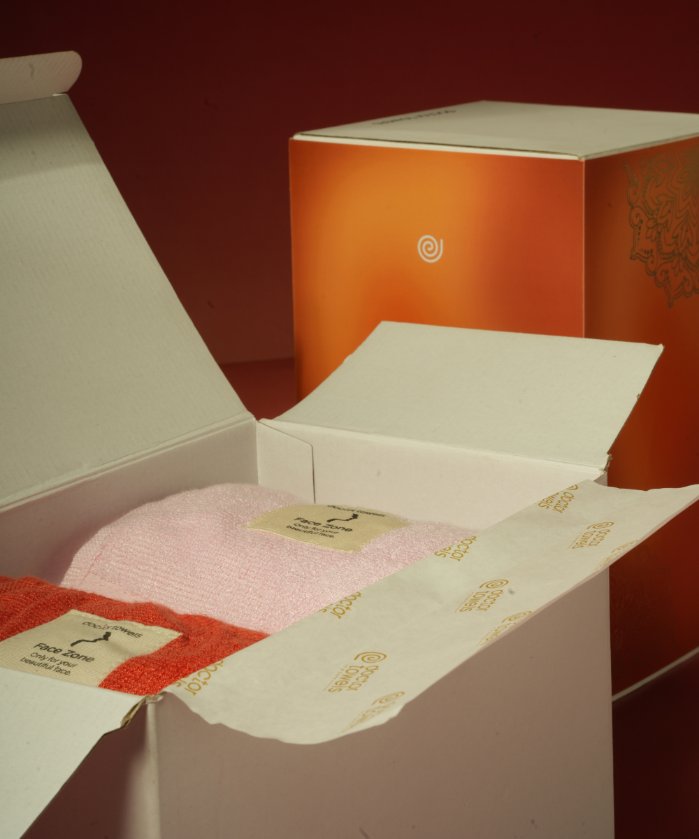 Banana Superlight Terry Bath Towels | 400 GSM | 75 x 150 cm | Set of 2 | Desert Coral + Barely Pink