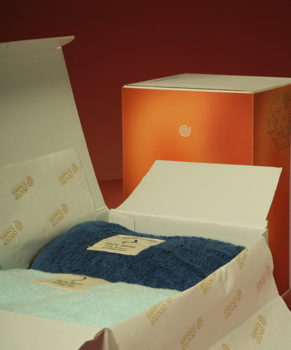 Banana Superlight Terry Bath Towels | 400 GSM | 75 x 150 cm | Set of 2 - French Blue + Delicate Blue