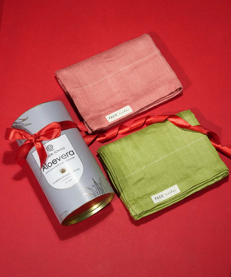 Aluvera Bath Towels | Pack of 2 | 75 x 150 cm - Celebration Canister