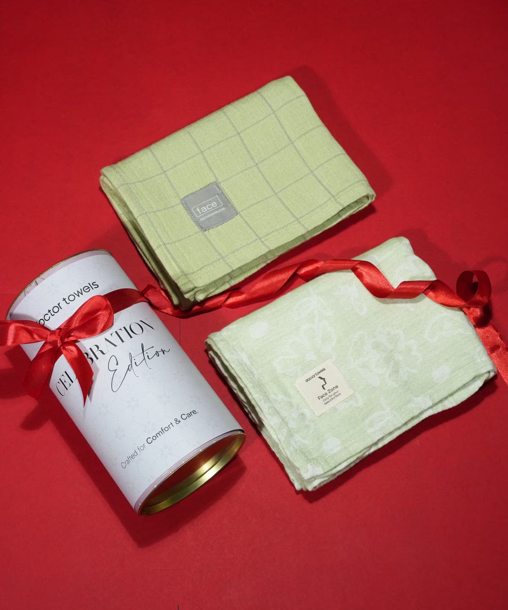 Banana Green | Pack of 2 Bath Towels - Celebration Canister