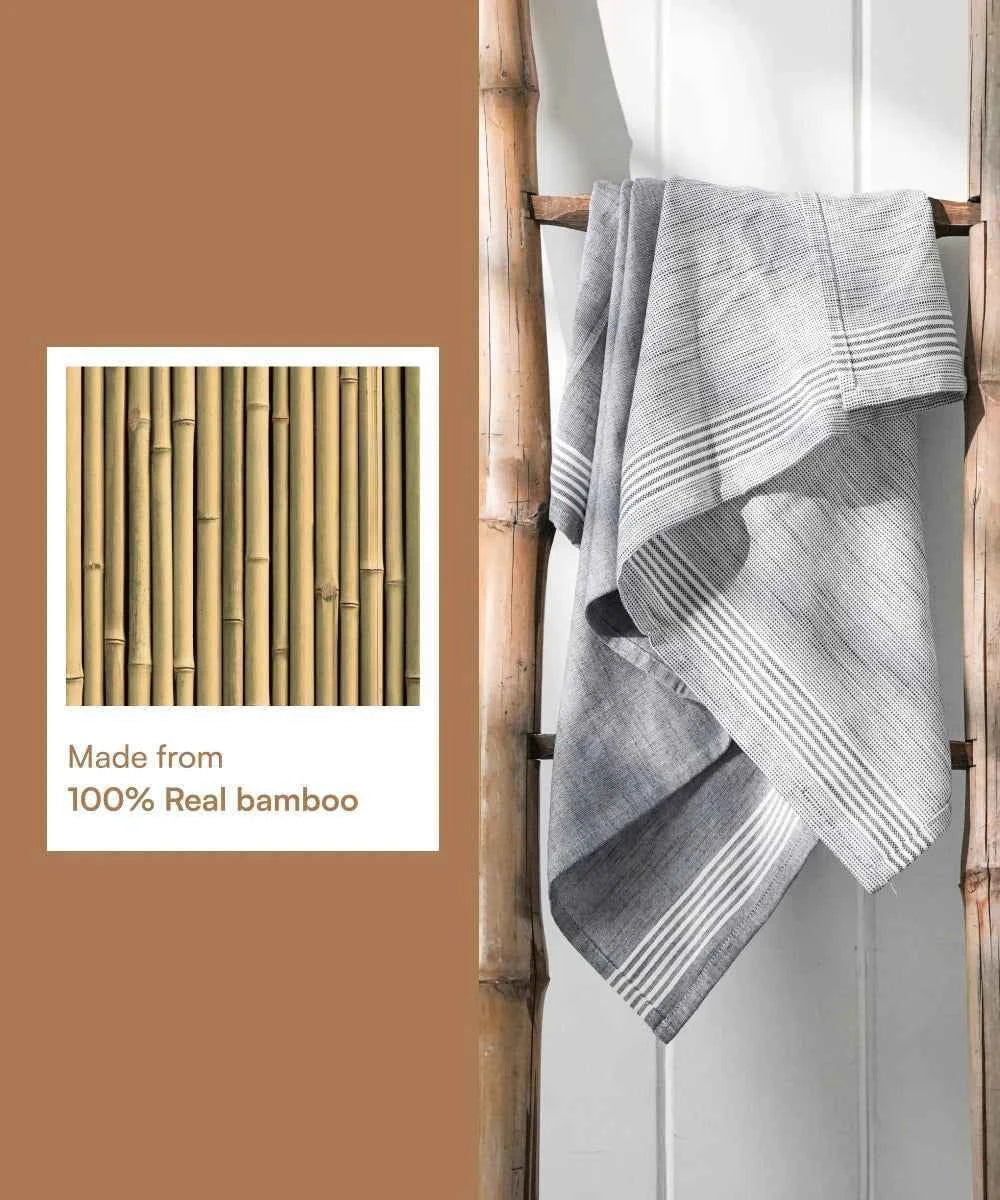 Bamboo Slub Bath Towels | 75 x 150 cm | Pack of 2 - Mens