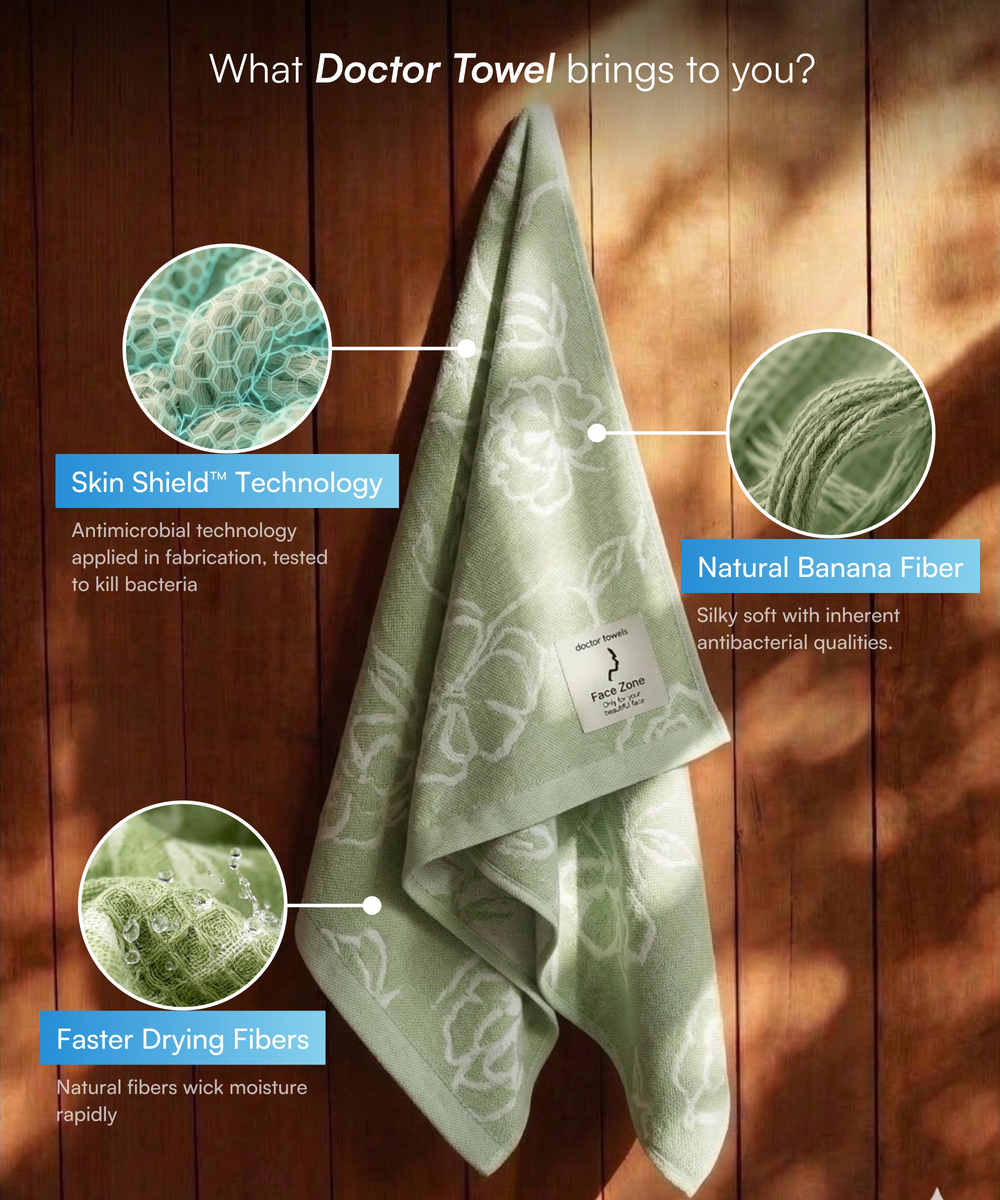 Banana Jacquard Floral Bath Towel | 210 GSM | 75 x 150 cm | Set of 12