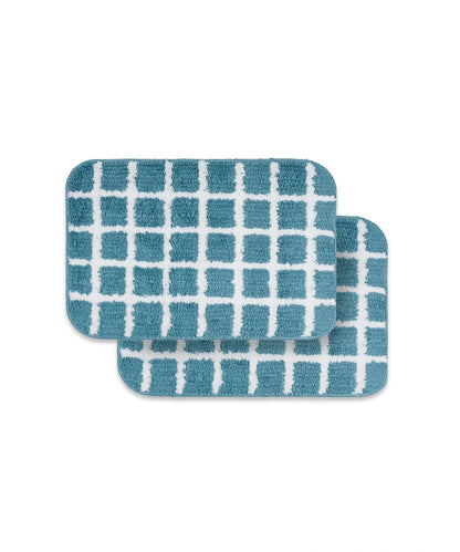 Checkered Bath Mat Pack of 2