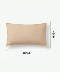 Frozen Dew pillow with dimensions on a white background