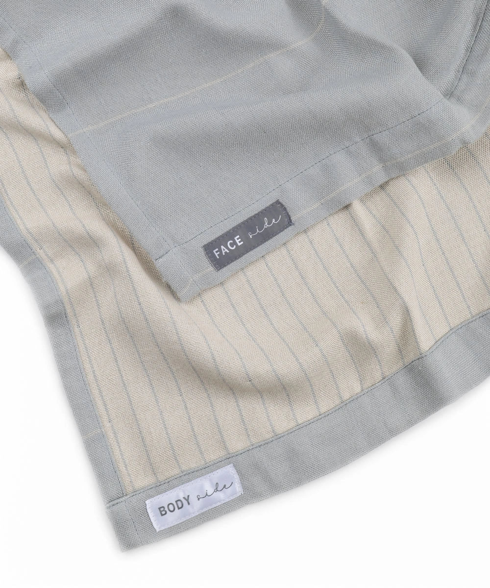 Aluvera Double Cloth Bath and Face Combo - Frosted Grey