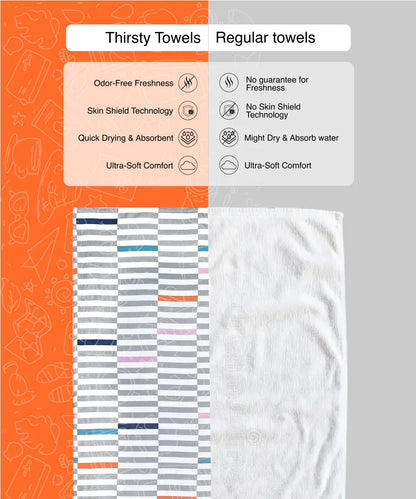 Piano Pop Bamboo Bath Towel | 200 GSM | 70 X 140 cm