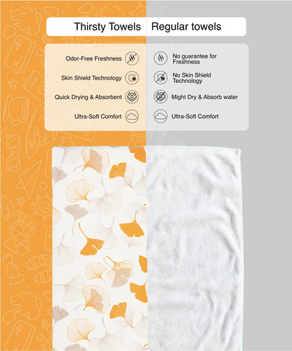 Gingko Garden Bamboo Bath Towel | 200 GSM | 70 X 140 cm