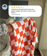 Citrus Checkered Bamboo Bath Towel