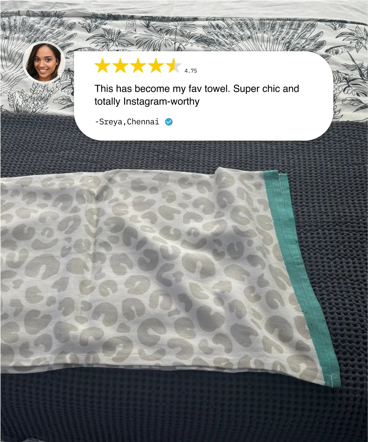 Sassy Leopard Bamboo Bath Towel | 200 GSM | 70 X 140 cm