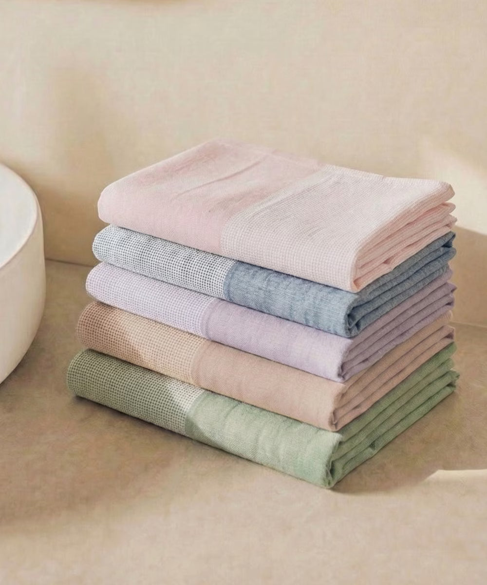 Bamboo Slub Bath Towels | 75 x 150 cm | Pack of 5