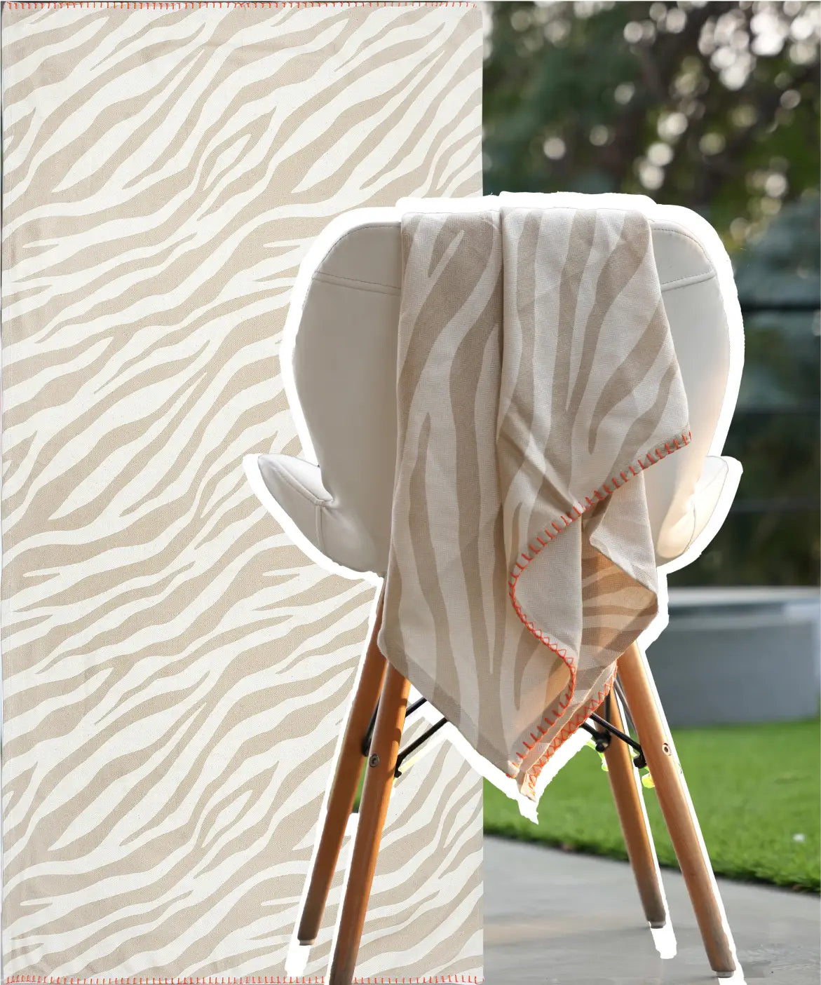 Taupe Tiger Bamboo Bath Towel | 200 GSM | 70 X 140 cm