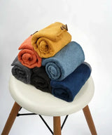 Banana Terry Hair Assorted Towel | 25 x 65 x 5 cm | 550 GSM | Pack of 3