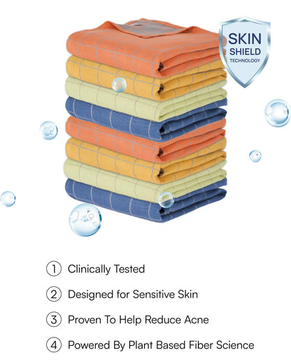 Banana Double Cloth Bath Towel | 75 X 150 cm - Pack of 8
