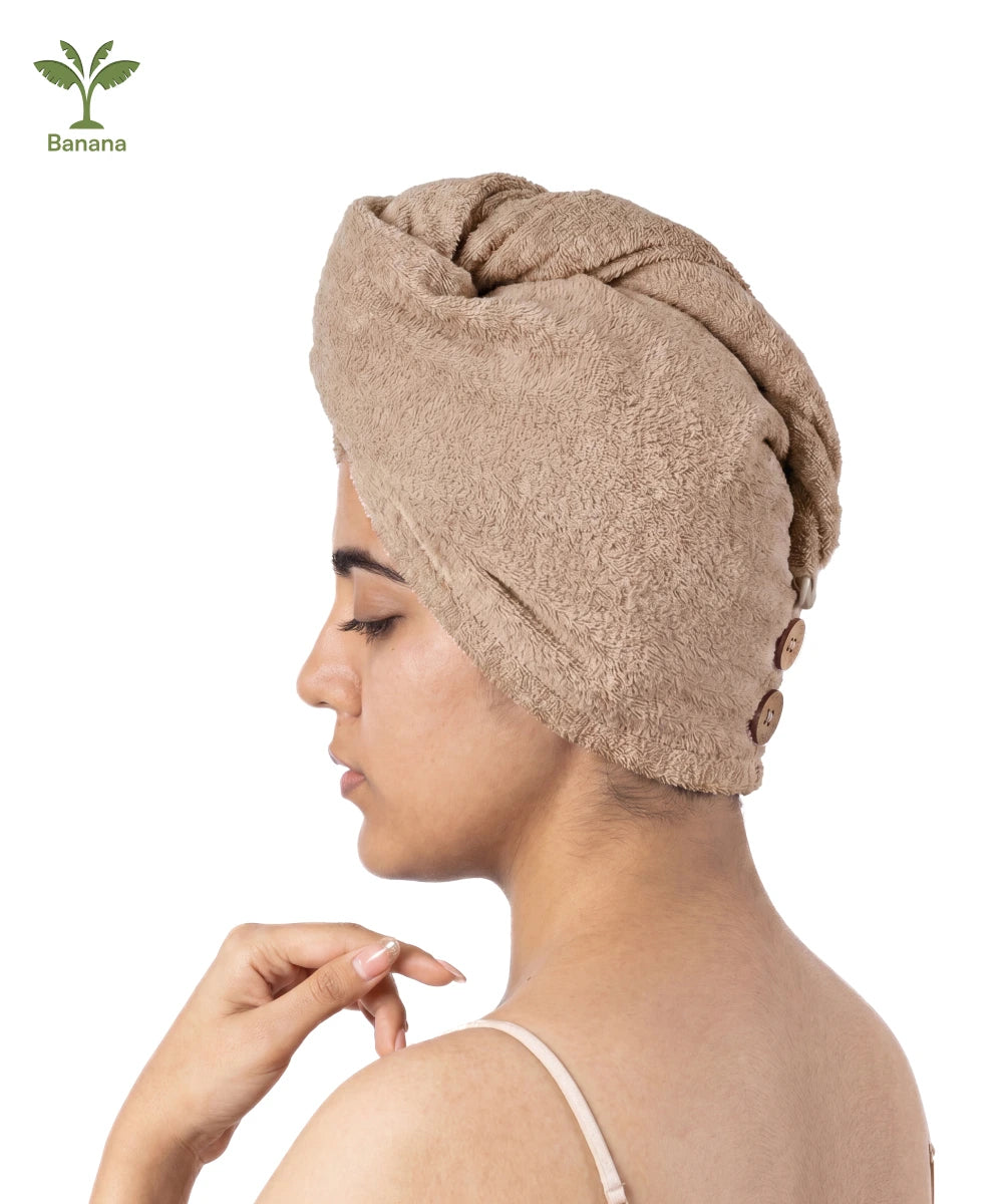 Banana Terry Hair Towel | 400 GSM | 22 x 65 x 5