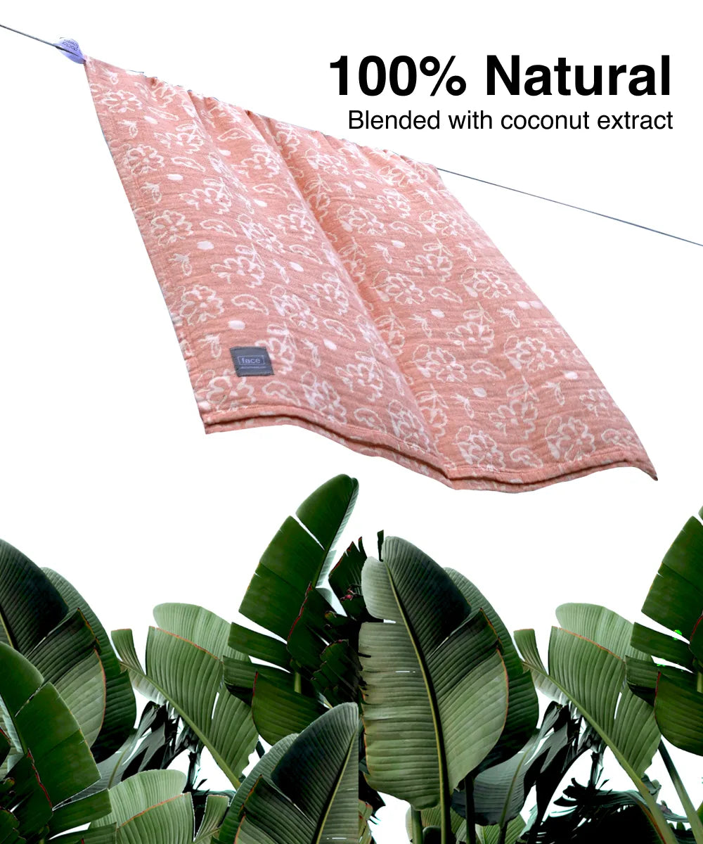 Banana Jacquard Floral Bath Towel | 210 GSM | 75 X 150 cm