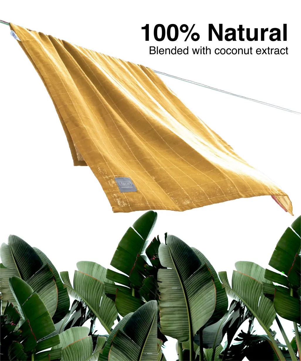 Banana Double Cloth Bath Towel | 330GSM | 75 X 150 cm