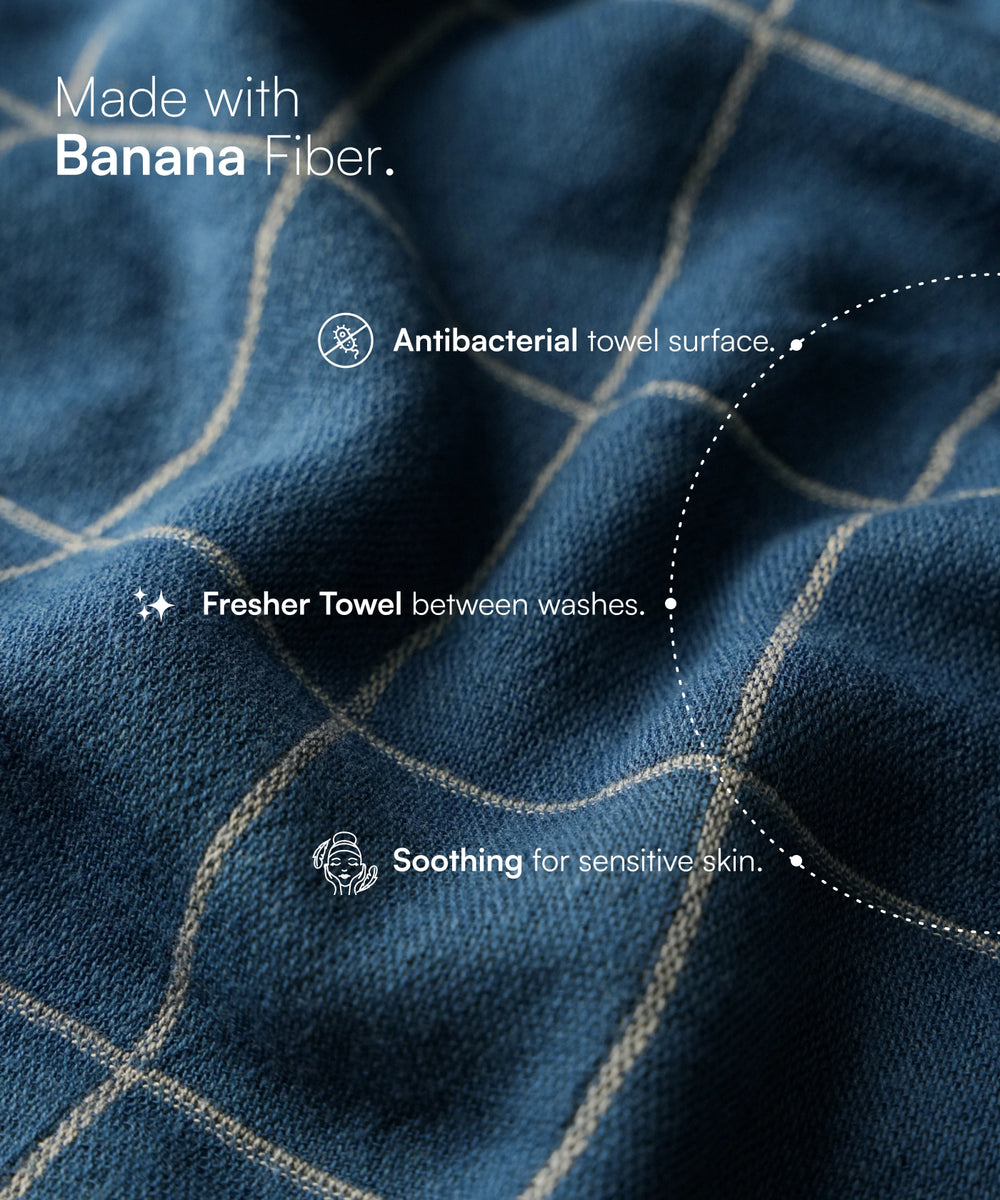 Banana Double Cloth Bath Towel | 330 GSM | 75 x 150 cm