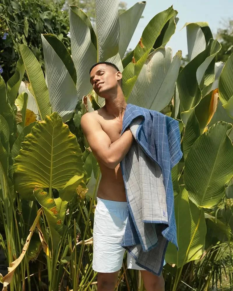 Best of Banana Bath Towel - Blue Combo - 75 x 150 cm , Set of 2