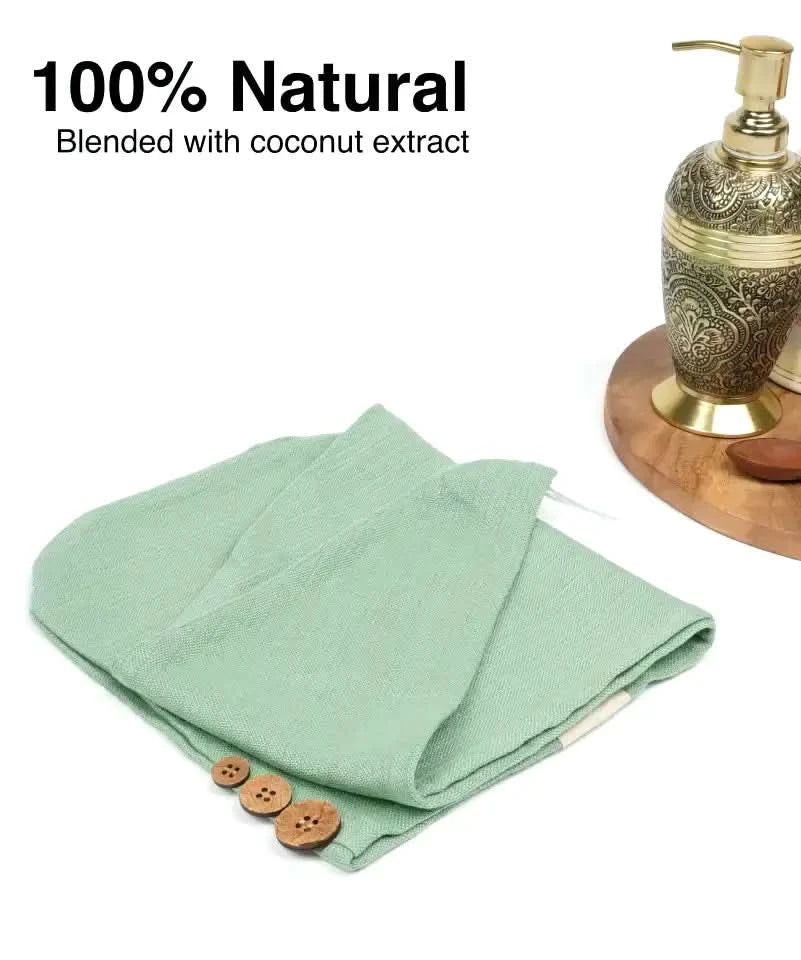 Banana Double Cloth Hair Towels | 330 GSM | 25cm x 65cm x 5 cm | pack of 4
