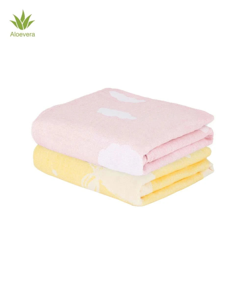 Aluvera Baby Bath Towel Pack of 2 | 300 GSM | 60 x 120 cm