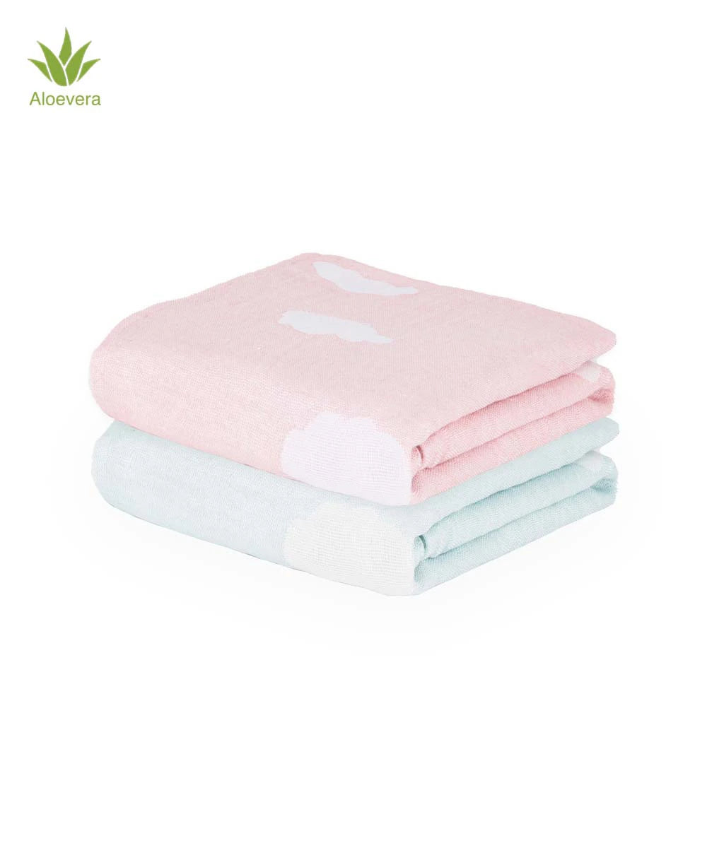 Aluvera Baby Bath Towel Pack of 2 | 60 x 120 cm | 300 GSM