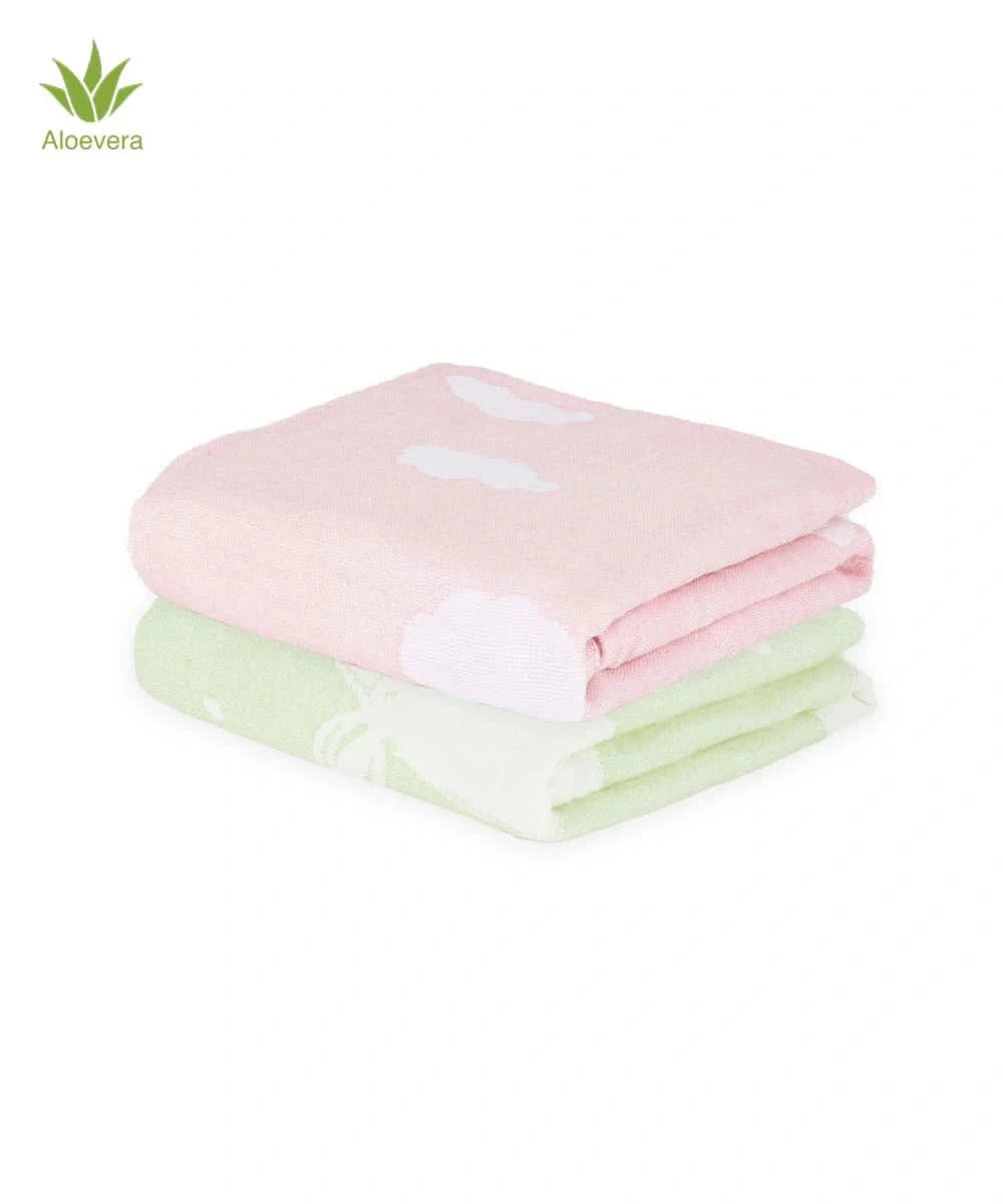 Aluvera Baby Bath Towel Pack of 2 | 300 GSM | 60 x 120 cm