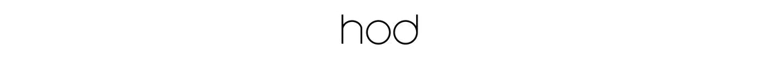 The word 'hod' in a stylized font on a white background