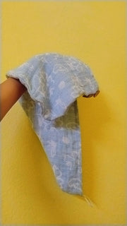 Customer photo of Banana Jacquard floral Hair Towel | 210 GSM | 25cm x 65cm x 5cm