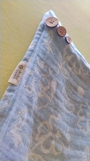 Customer photo of Banana Jacquard floral Hair Towel | 210 GSM | 25cm x 65cm x 5cm