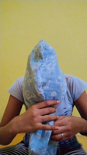 Customer photo of Banana Jacquard floral Hair Towel | 210 GSM | 25cm x 65cm x 5cm