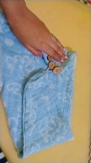 Customer photo of Banana Jacquard floral Hair Towel | 210 GSM | 25cm x 65cm x 5cm