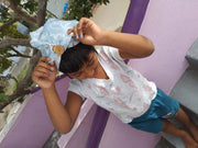 Customer photo of Banana Jacquard floral Hair Towel | 210 GSM | 25cm x 65cm x 5cm