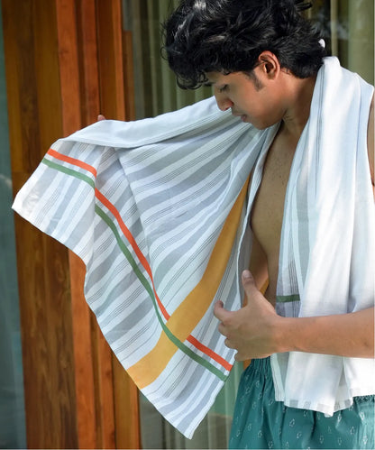 Just Stripes Bamboo Bath Towel | 200 GSM | 70 X 140 cm