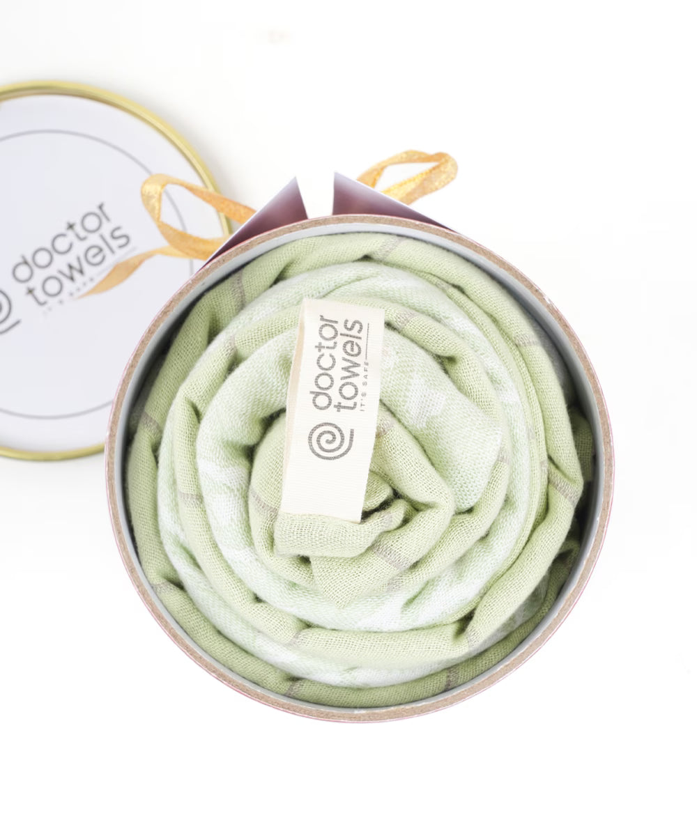 Banana Bath Towels - Green Combo | Pack of 2 | 75 x 150 cm - Celebration Canister