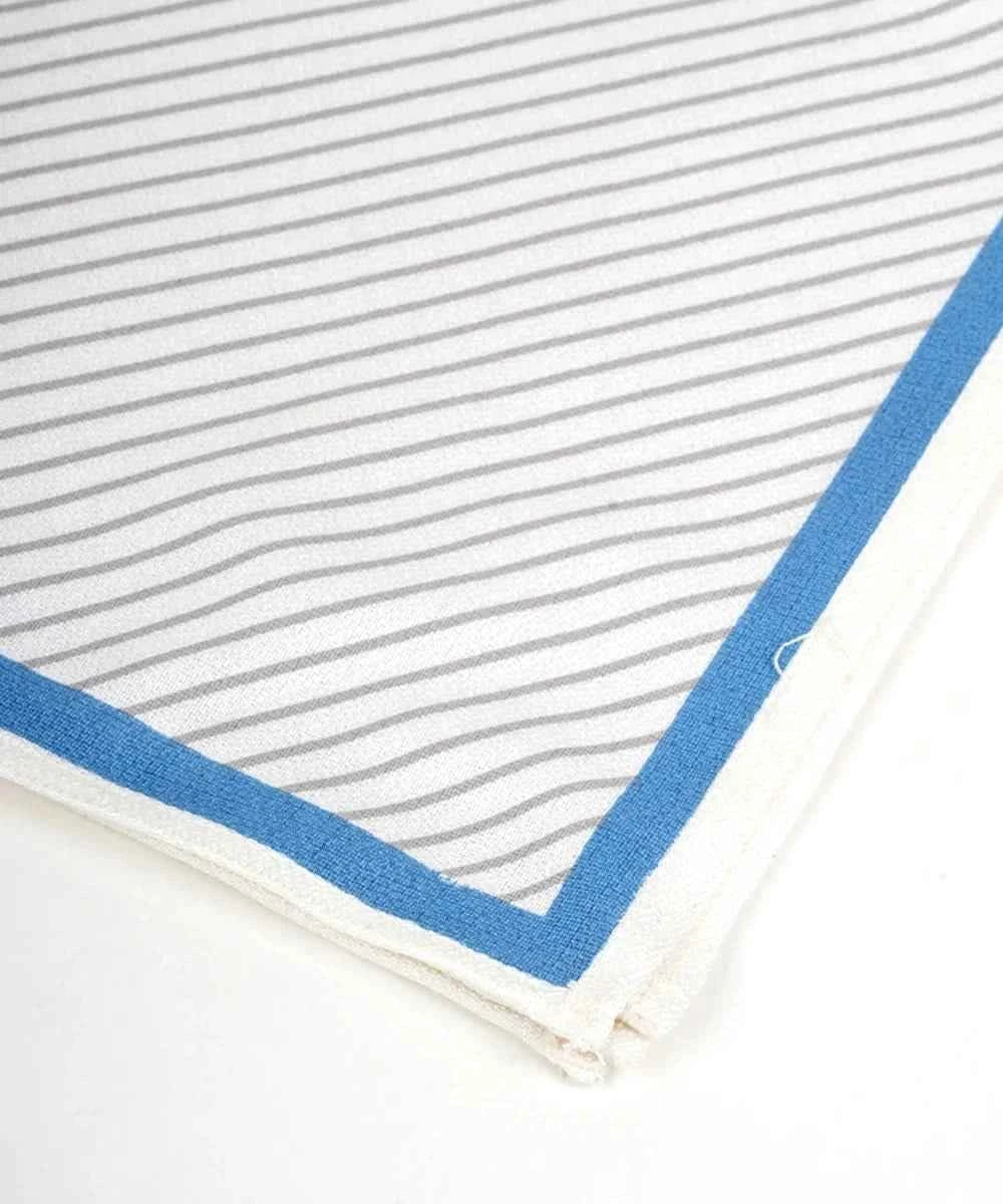 Aluvera Hand kerchief | Blue and Grey Combo | 40 X 40 cm | Pack of 4