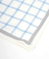Aluvera Hand kerchief | Blue and Grey Combo | 40 X 40 cm | Pack of 4
